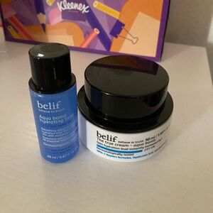 Bundle of 2 Belif products- aqua bomb moisturizer and hydrating toner brand new